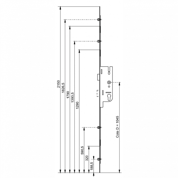Serrure Ferco GU 5 points – Image 2
