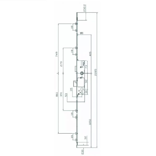 Serrure Ferco GU 5 points – Image 2