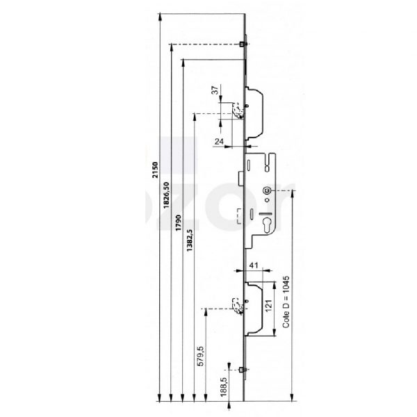 Serrure Ferco GU 5 points – Image 2