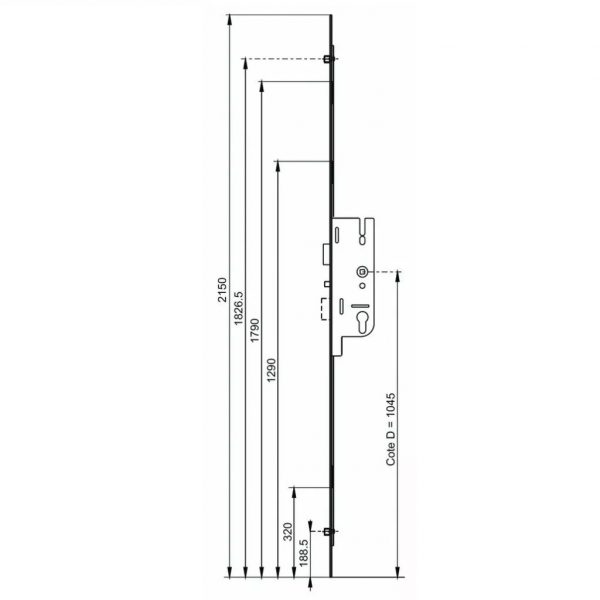 Serrure Ferco GU 3 points auto – Image 2
