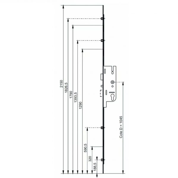 Serrure Ferco GU 5 points auto – Image 2