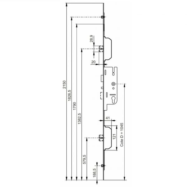 Serrure Ferco GU 5 points auto – Image 2