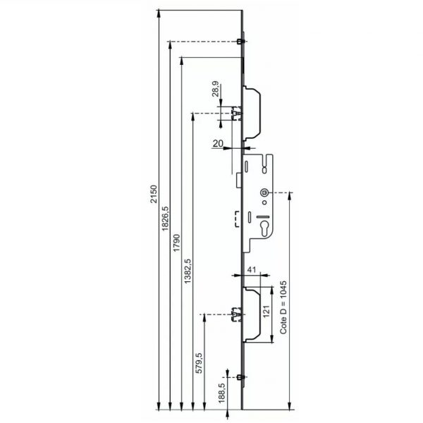Serrure Ferco GU 5 points – Image 2